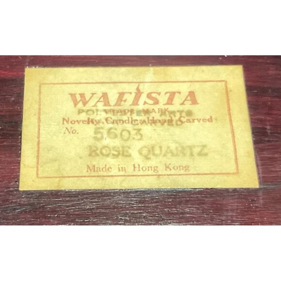 Vtg Rose Quartz Wafista Geisha Sculpture Pink Polyester Arts No 5603 Hong Kong 9 - Picture 10 of 10